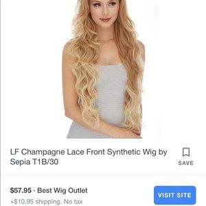 Long blonde wig
